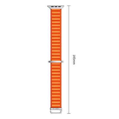 3. Tech-Protect Nylon Pro Armband für Apple Watch 44 / 45 / 46 / 49 mm – Orange