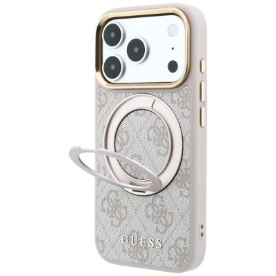 2. Guess Ring Stand 360 4G Classic Logo MagSafe Hülle für iPhone 17 Pro Max / 18 Pro Max - Pink