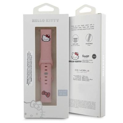 4. Hello Kitty Silikon-Katzenkopf-Universalband 20 mm – Rosa