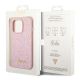 8. Guess GUHCP14LHGGSHP iPhone 14 Pro 6,1" różowy/pink hard case Glitter Script