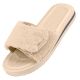Kubota Flip-Flops mit Klettverschluss und beigem Fell K24AW-100-001-03-1