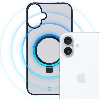 4. 3mk Smoke Case Mag&Stand Hülle für Apple iPhone 16 – Schwarz
