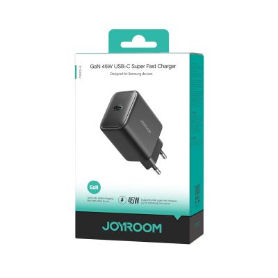 7. Joyroom JR-TCG13 45W GaN-Netzladegerät für Samsung Ultra – Schwarz