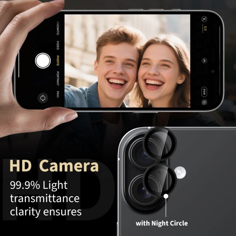 3. Tech-Protect Camring Fit+ Kameraabdeckung für iPhone 17 – Transparent