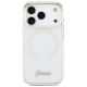 3. Guess IML Script Metal MagSafe Hülle für iPhone 17 Pro Max – Transparent