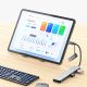 9. Tech-Protect HB06 HUB Adapter 8in1 TYPE-C + USB2.0 + USB3.0 + SD/TF + AV3.5 - grau