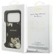 8. Guess Grained Flowers Classic Logo MagSafe Hülle für iPhone 17 Pro - Schwarz