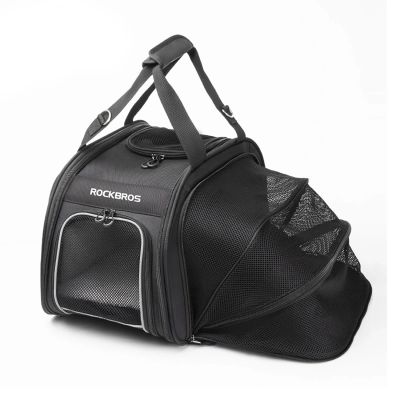 5. Rockbros 30140028001 Transport-Fahrradtasche für Katzen und Hunde – Schwarz