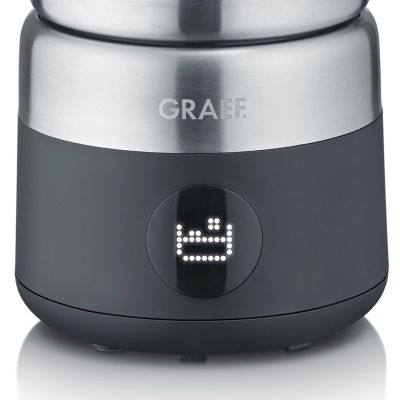 10. Graef MS802 Automatischer Milchaufschäumer/Milchwärmer, Schwarz, Edelstahl
