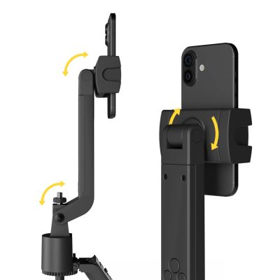 6. Wozinsky WST-360YS Selfie-Stick mit Stativfunktion mit 360° AI Auto Face Tracking Gestensteuerung - Schwarz