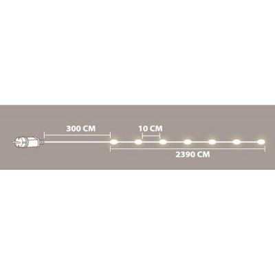 16. LED-Lichterkette mit 240 LEDs, kaltweiß