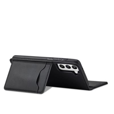 3. Magnet Kartenetui für Samsung Galaxy S22+ (S22 Plus) Tasche Wallet Kartenhalter Schwarz