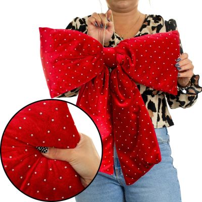 14. ROTE DEKORATIVE SCHLEIFE 39x50CM MICA