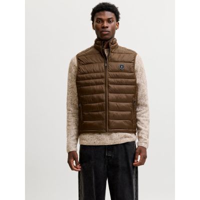 Jack&Jones Herren-Weste JJEKINGSLEY LIGHT BODYWARMER COLLAR NOOS 12298870 COCCA