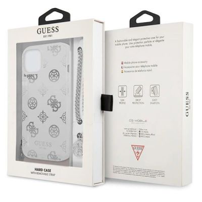 8. Guess GUHCP13SKPESI iPhone 13 mini 5,4" Silber/Silber Hardcase Peony Chain Collection