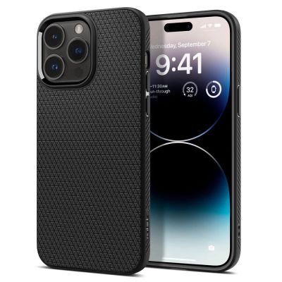 Spigen Liquid Air Hülle für iPhone 14 Pro Max – Mattschwarz