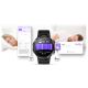 17. Gravity GT21-7 Smartwatch + Schwarzes Silikonarmband