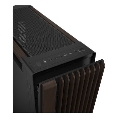 32. ASUS ProArt PA602 Wood Edition Modern Black – Midi-Tower mit Metallfront, Schwarz, Holz