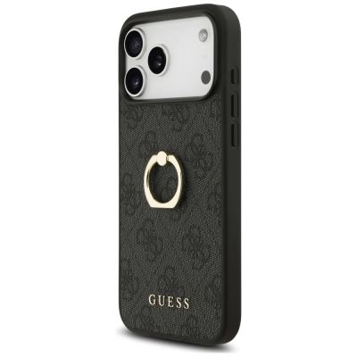 2. Guess 4G Ring Stand Hülle für iPhone 17 Pro Max - Schwarz