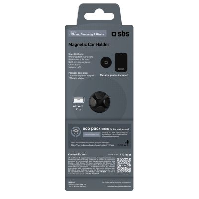 2. SBS TESUNSUPMAGK Smartphone-Halterung magnetisch, für Lüftungsschlitze - schwarz