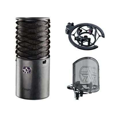 Aston Microphones Origin Bundle: Kondensatormikrofon + Halterung + Popfilter