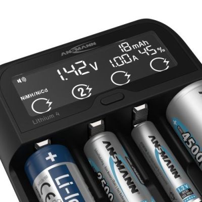 5. ANS 1001-0122 LCD-Tischladegerät für Li-Ion-, NiMH- und LiFePO4-Akkus