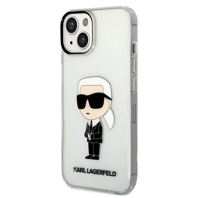 2. Karl Lagerfeld Ikonik Karl Hülle für iPhone 14 Plus – transparent