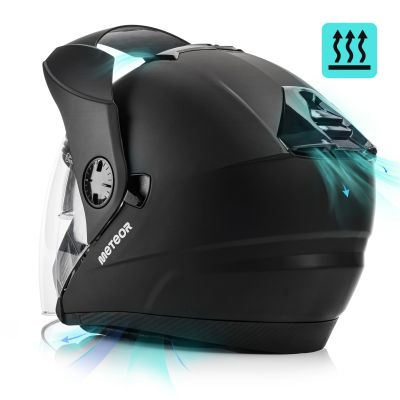 23. Meteor Hekato L Motorradhelm 59-60 cm schwarz