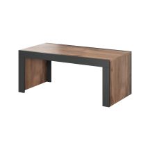 MILA Couchtisch 120x60x50 Wotan Eiche + Anthrazit