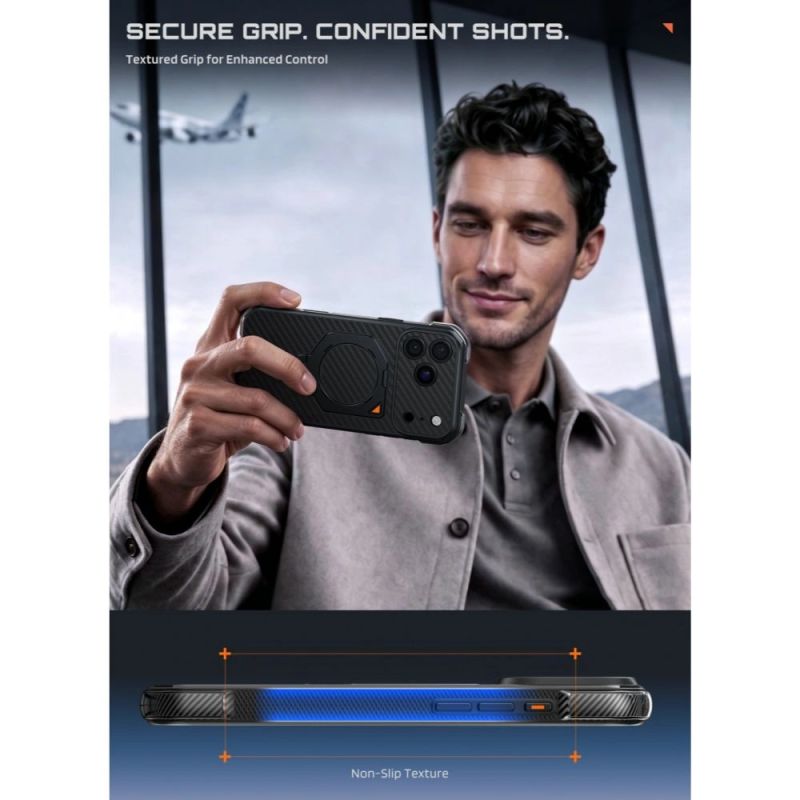 7. Supcase UB Aero MagSafe Aramid-Hülle für iPhone 18 Pro Max / 17 Pro Max – Schwarz
