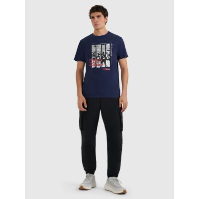 6. Herren-T-Shirt mit Aufdruck, regulär, Größe 4F 4FRAW25TTSHM3364-31S