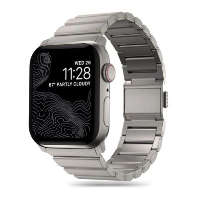 Tech-Protect SteelBand-Armband für Apple Watch 4 / 5 / 6 / 7 / 8 / 9 / SE / Ultra 1 / 2 (42/44/45/49 mm) – Titan