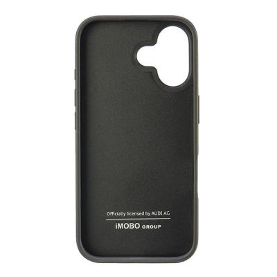 6. Audi Kunstleder iPhone 16 6,1" schwarz/schwarz Hardcase AU-TPUPCIP16-GT/D2-BK