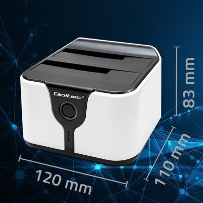 11. QOLTEC DOCKINGSTATION FÜR HDD-/SSD-LAUFWERKE 2.5" 3.5" | SATA III | USB 3.0 | SUPER SPEED 5GB/S | MIT OFFLINE-KLONFUNKTION