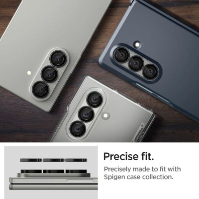 10. Spigen Optik Pro HD Glas.TR EZ Fit 2er-Pack Kameraschutz für Samsung Galaxy Z Fold 7 - Schwarz