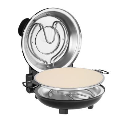 5. TEESA SUPREME Pizzaofen, 1200 W, 32 cm, Sichtfenster, herausnehmbarer Pizzastein