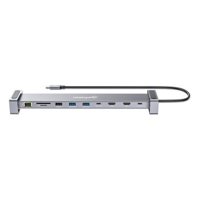 12. Manhattan 190398 Kabelgebundene Dockingstation USB 3.2 Gen 1 (3.1 Gen 1) Typ-C Grau