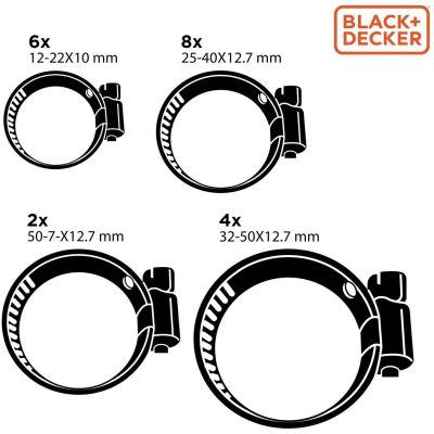 18. Schneckenantriebsschelle, 20 Stück, Black + Decker