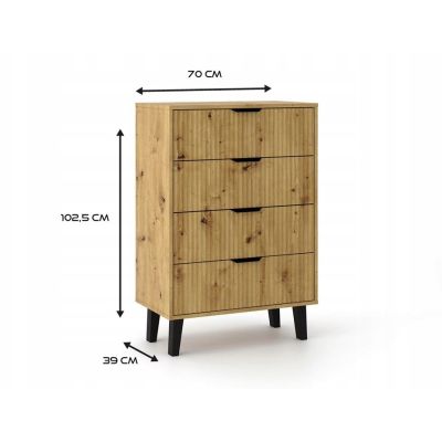 4. SCANDI 4S SLIM Kommode, ARTISAN OAK