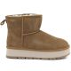 2. Damen-Ankle-Boots aus Leder mit Plateau, beige, Big Star UU274692