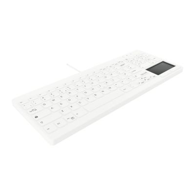 4. Active Key AK-C7412 Industrielle USB-Tastatur, britisches Englisch, weiß