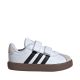 7. Adidas VL Court 3.0 Skateboardschuhe für Kinder, Weiß und Grau, ID9157