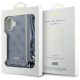 7. Guess Crossbody Cord 4G Print Hülle mit Trageband für iPhone 16 – Blau