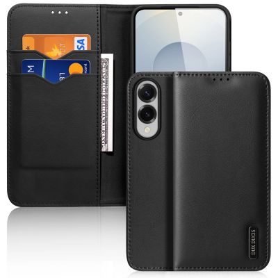 Dux Ducis Hivo Samsung Galaxy S25 Edge Hülle mit Klappdeckel und RFID-Schutz - Schwarz