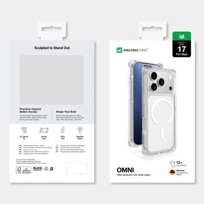 6. AmazingThing Omni Case für iPhone 17 Pro Max, kompatibel mit MagSafe, transparent