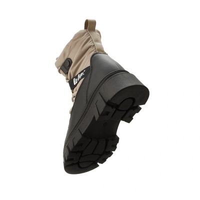 3. Lee Cooper Damen-Winterstiefel in Beige, gefütterte Boots mit Reißverschluss