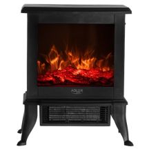 Elektrischer Kamin | 2 Heizstufen: 1000 W / 1800 W | 3D-Flammeneffekt | Adler-Thermostat