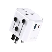 SBS TEADAPTUSBTCUNI USB-C/USB-A Universal-Reiseadapter – Weiß