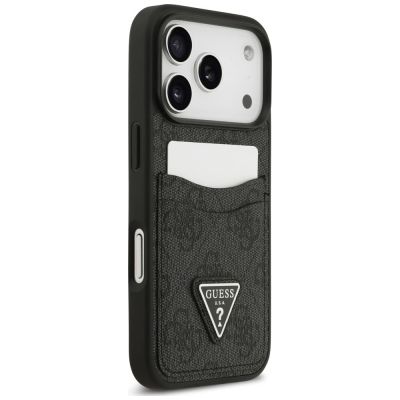 4. Guess 4G Double Card Triangle Hülle für iPhone 18 Pro / 17 Pro – Schwarz