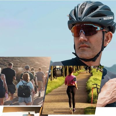 3. Rockbros Photochrome Fahrradbrille mit UV-Schutz und Korrektureinsatz - Mehrfarbig